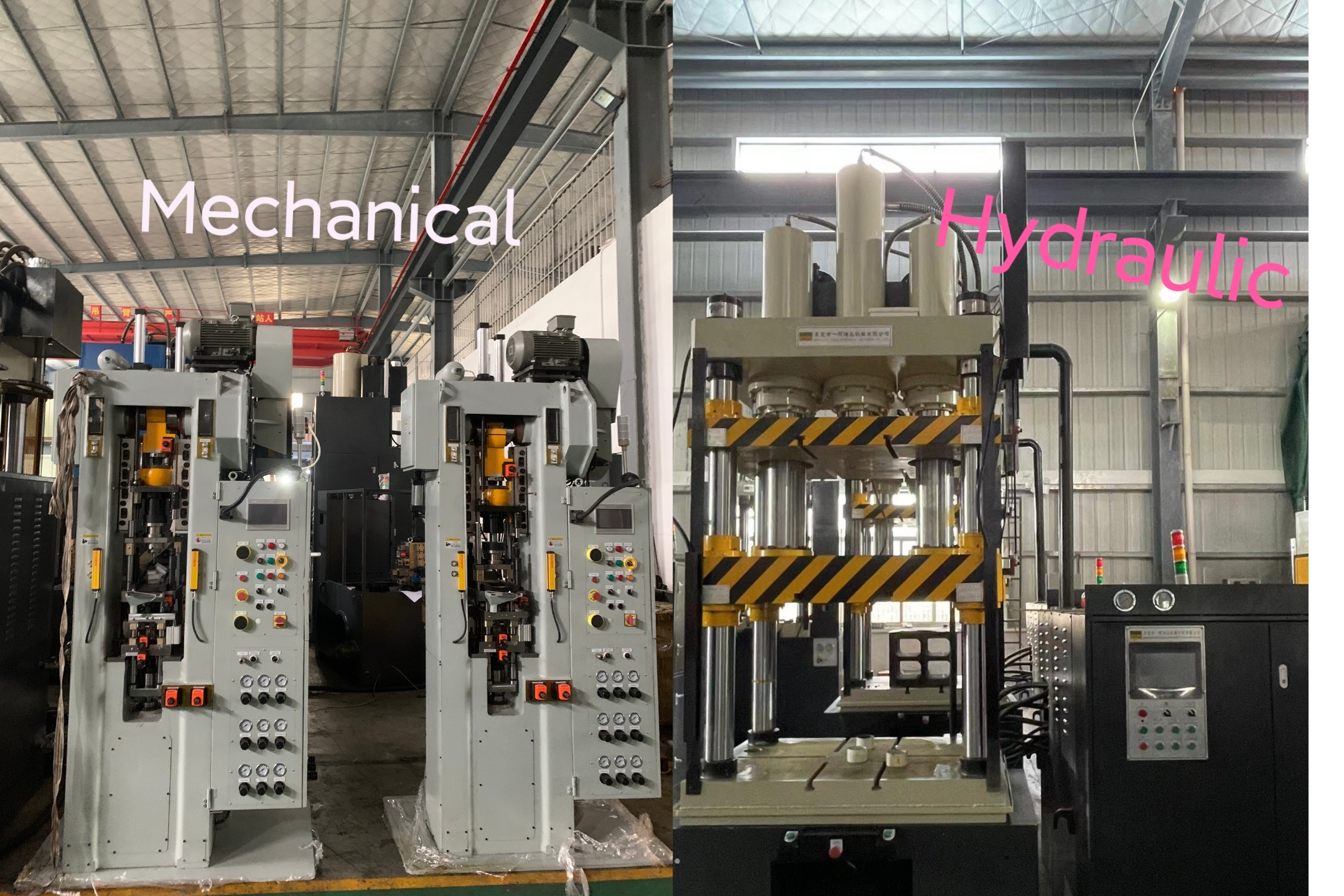 About hydraulic powder compacting machines and mechanical powder compacting machines