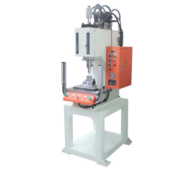 20 ton clinching unloading metalworking gap vertical assemble C frame riveting hydraulic Press machine supplier in China Featured Image