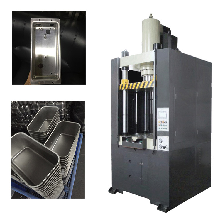Amerikansk köpare Beröm för servo fyra kolumn dubbelverkande djupdragande hydraulisk press